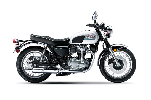 Side angle of a motorcycle staged in a white studio background. opens in a new window