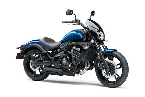 Three-quarter front angle of a motorcycle staged in a white studio background. opens in a new window