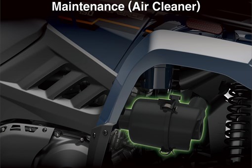 Graphic treatment showing air cleaner of an ATV. opens in a new window