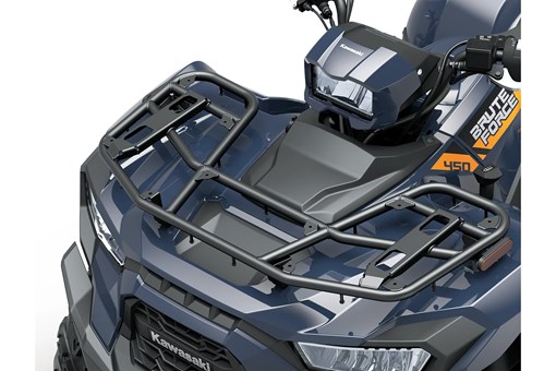 Overhead front angle of an ATV staged in a white studio background. opens in a new window