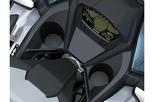 Closeup of cupholders of a personal watercraft staged in a white studio background. opens in a new window