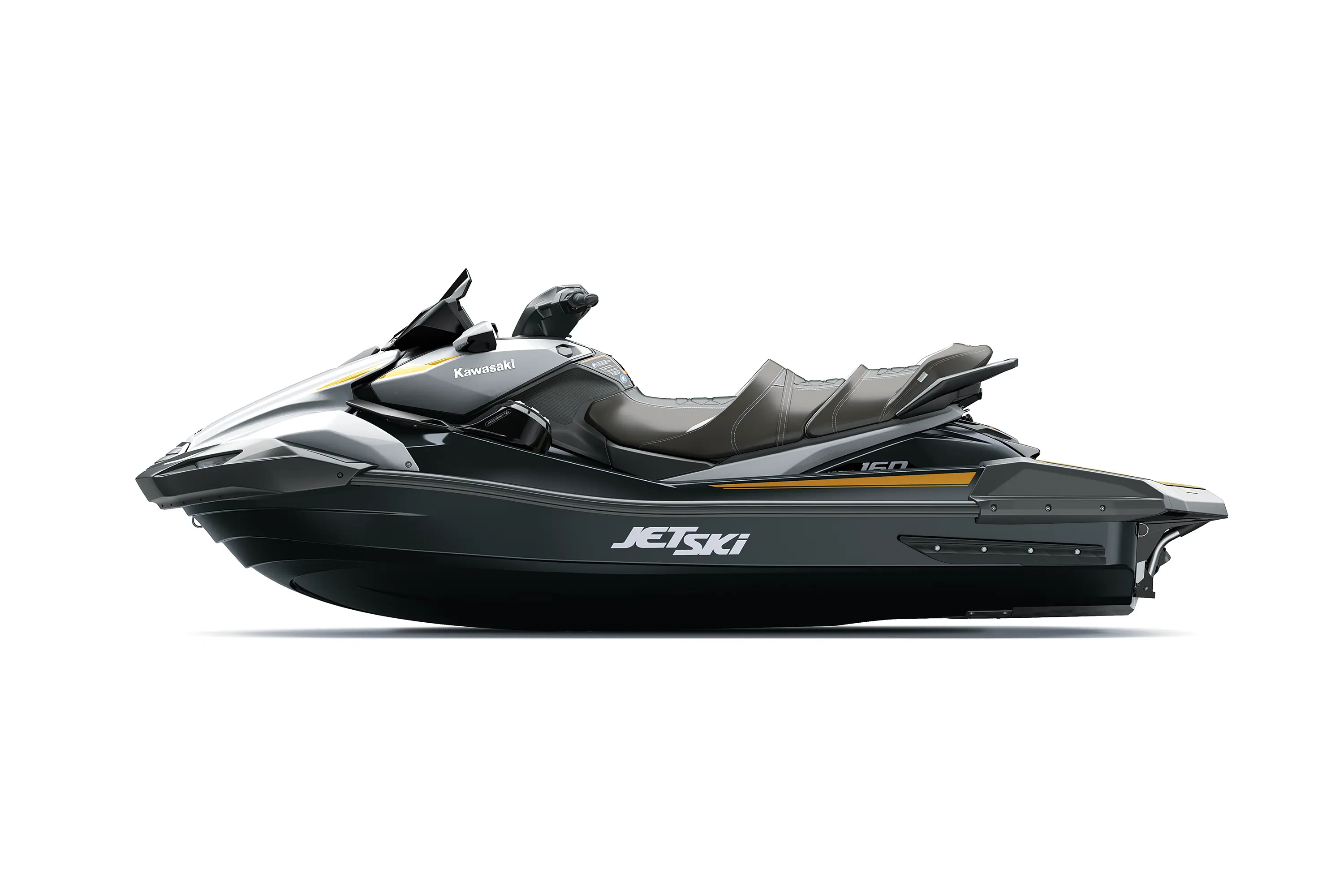 Profile angle of a personal watercraft staged in a white studio background.