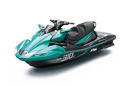 Three-quarter front angle of a personal watercraft staged in a white studio background. opens in a new window