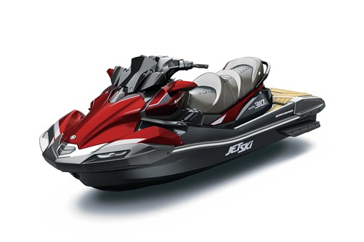 Three-quarter front angle of a personal watercraft staged in a white studio background. opens in a new window