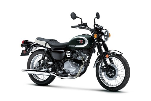 Three-quarter front angle of a motorcycle staged in a white studio background. opens in a new window