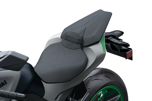 Closeup of motorcycle seat. opens in a new window
