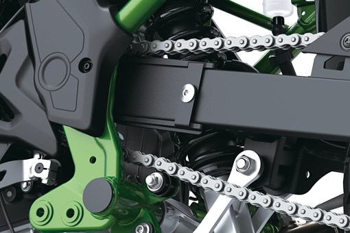 Details of a motorcycle staged in a white studio background. opens in a new window