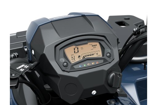 Close-up of the instrument panel of an ATV staged in a white studio background. opens in a new window