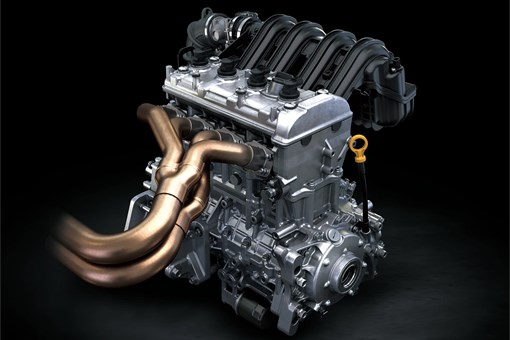 Computer-generated image of a side x side engine. opens in a new window