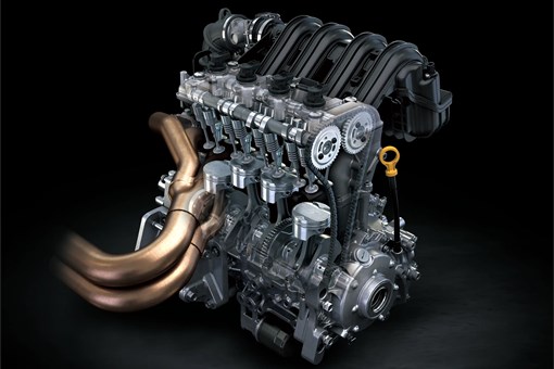 Computer-generated image of a side x side engine. opens in a new window