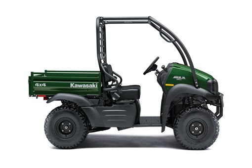 Right side view of a green single-row side x side in a white studio background. opens in a new window
