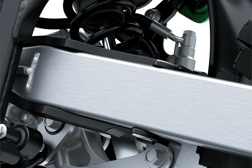 Closeup detail of a swingarm in studio. opens in a new window