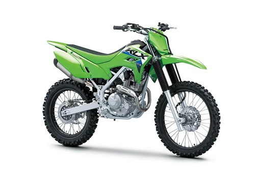 Three-quarter front angle of a motorcycle staged in a white studio background. opens in a new window
