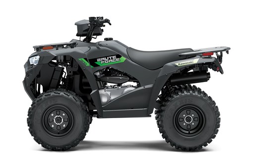 Left side view of a black utility ATV staged in a white studio background. opens in a new window