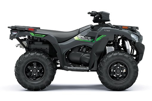 Right side view of a black utility ATV staged in a white studio background. opens in a new window