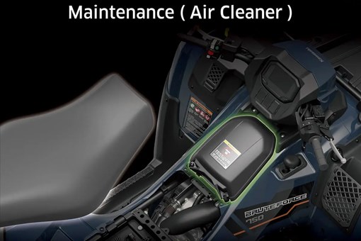 Cutaway image showing how to access the air cleaner of an ATV. opens in a new window