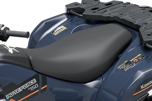 Detail view of the seat of a utility ATV in a white studio background. opens in a new window