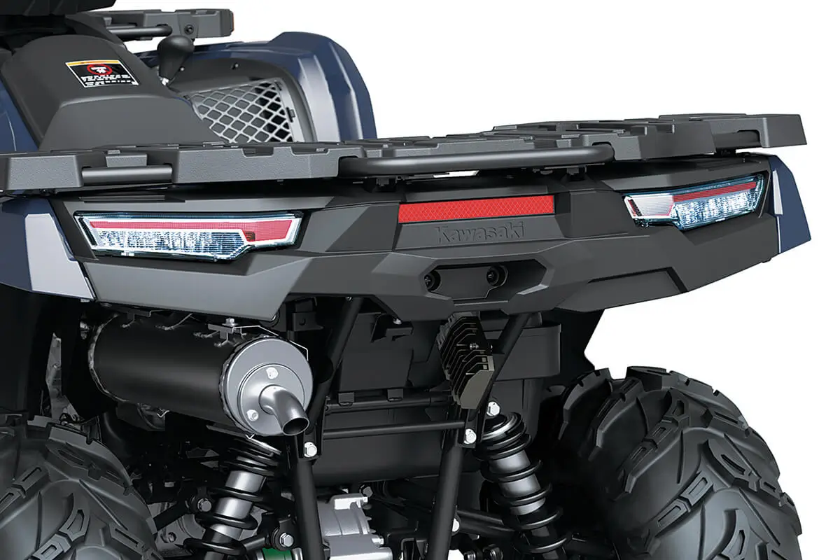 Rear view of a utility ATV staged in a white studio background.