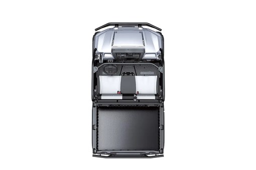 Overhead view of a side x side in a white studio background. opens in a new window
