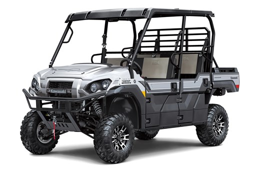 Front three-quarter view of a silver side x side staged in a white studio background. opens in a new window