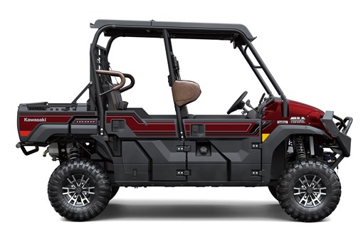 Right side view of a red side x side staged in a white studio background. opens in a new window