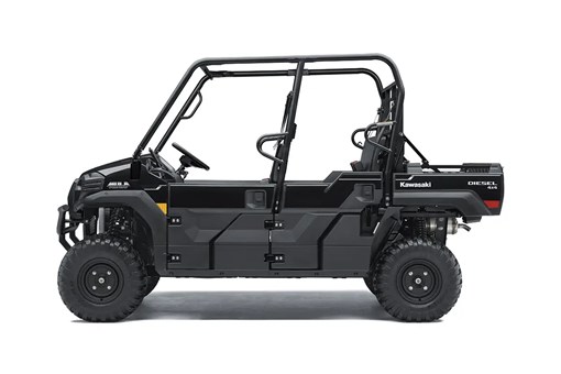 Left side view of a black side x side staged in a white studio background. opens in a new window
