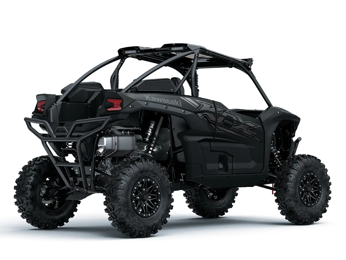 Three-quarter rear angle of a side x side staged in a white studio background.