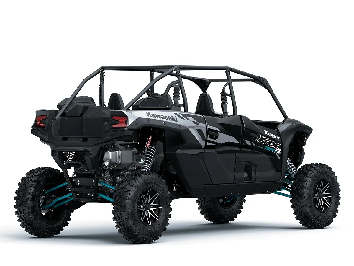 Three-quarter rear angle of a side x side staged in a white studio background.
