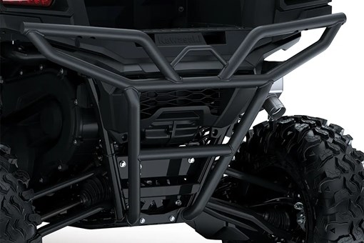 Close-up view of the rear bumper of a side x side staged in a white studio background. opens in a new window