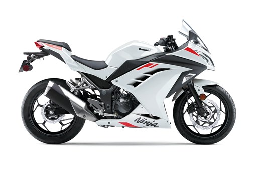 Profile angle of a motorcycle staged in a white studio background. opens in a new window
