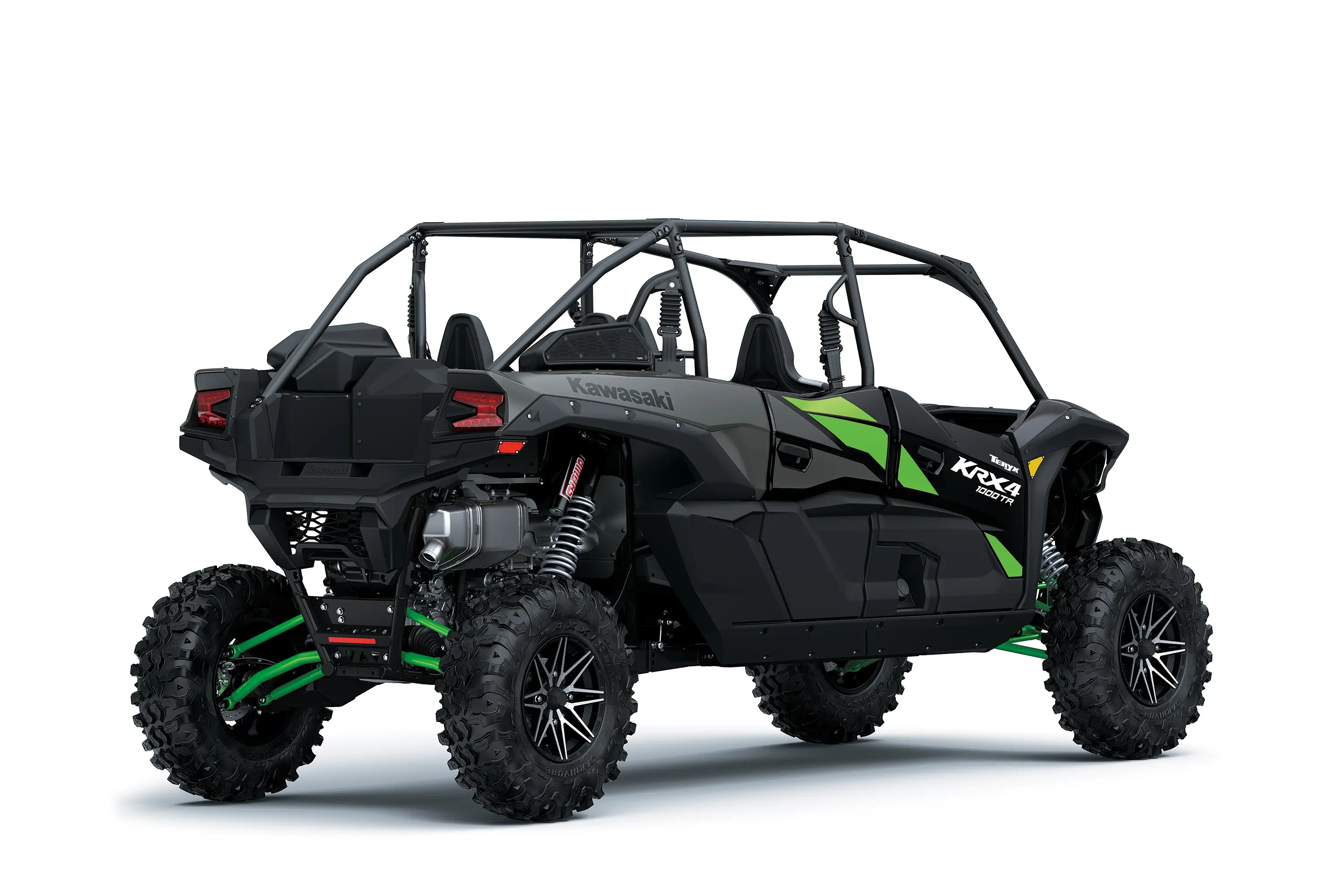 Three-quarter rear angle of a side x side staged in a white studio background.