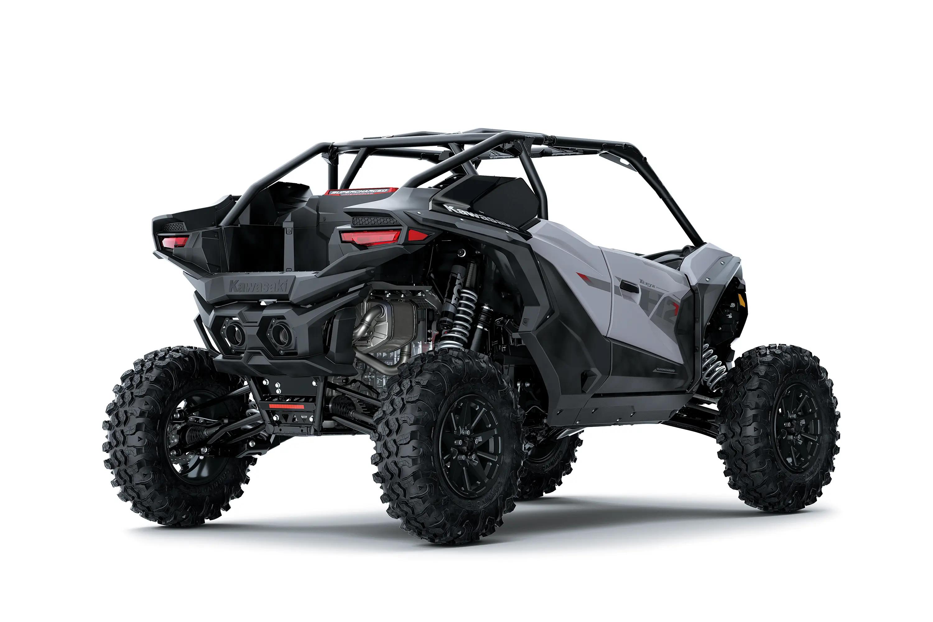 Three-quarter rear angle of a side x side staged in a white studio background.