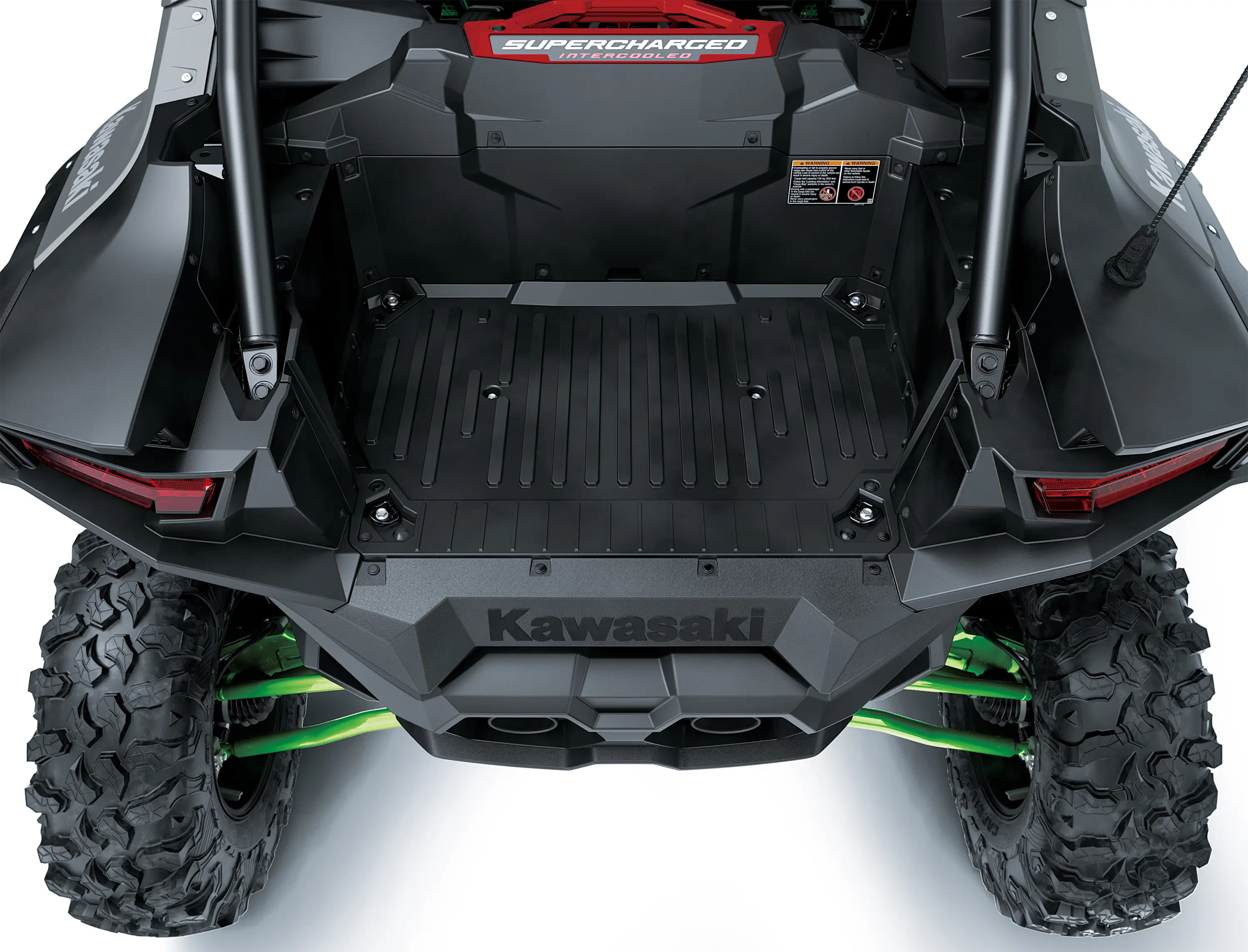 Rear compartment of a side x side.