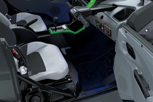 Overhead of seats inside a side x side. opens in a new window