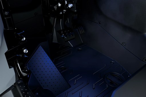 Interior footwell blue glow. opens in a new window
