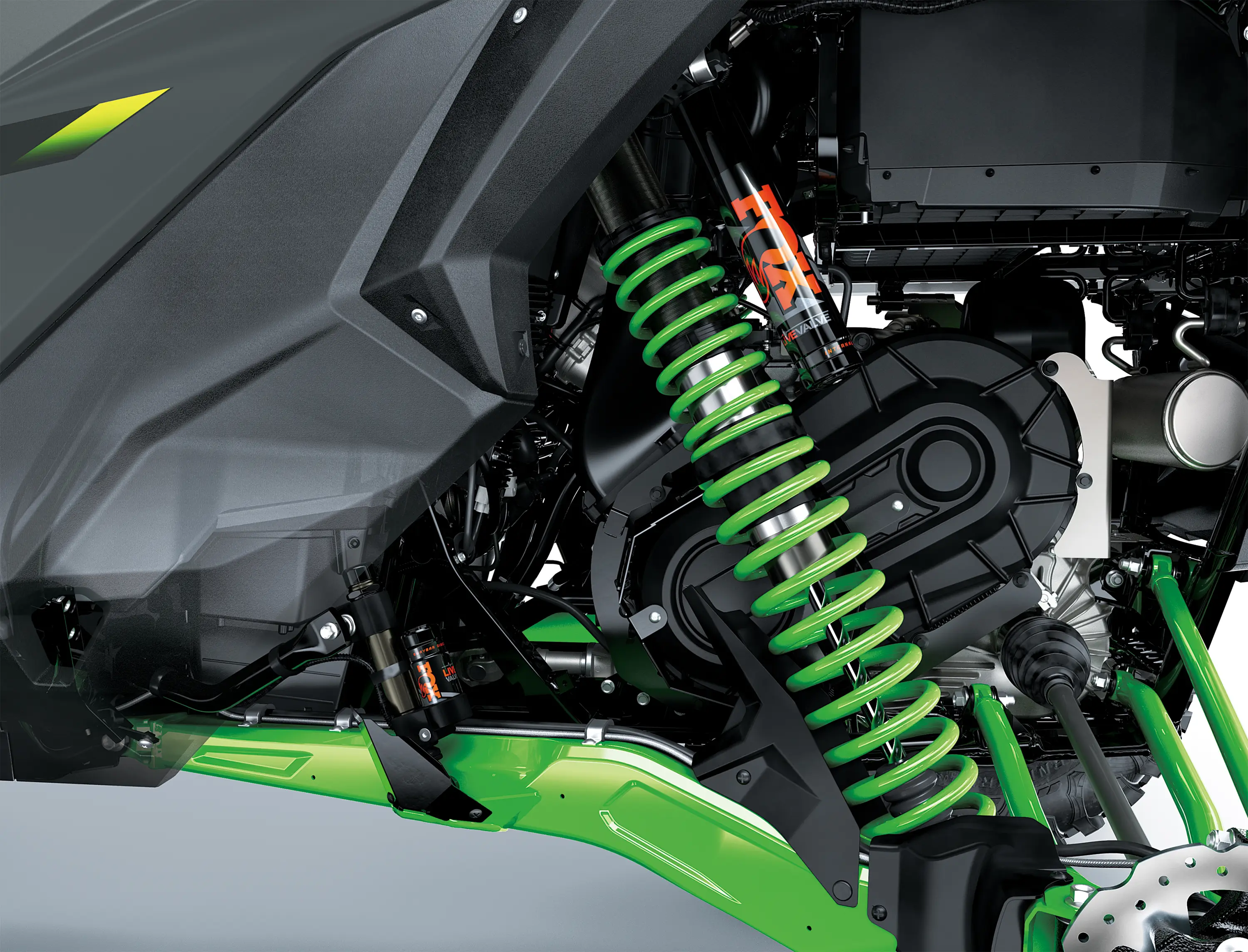 Another angle of suspension of a side x side.
