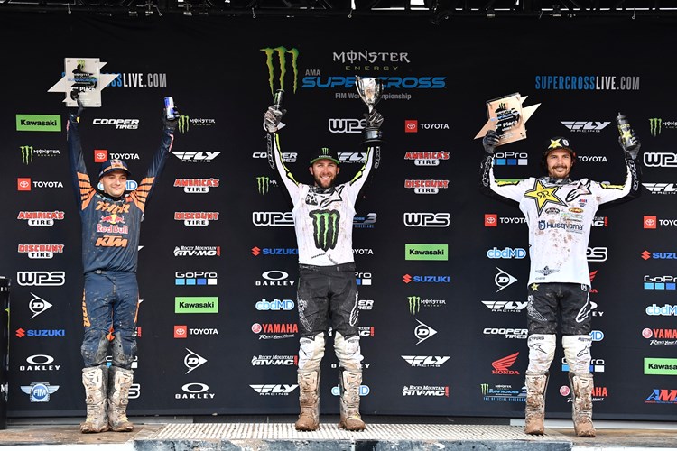 Monster Energy® Kawasaki Rider Eli Tomac Captures Seventh Win of the Season to Extend his Points Lead photo