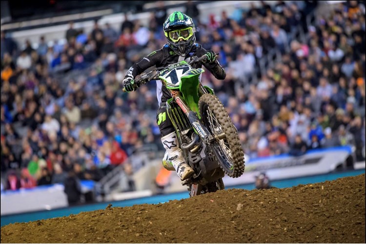 Monster Energy® Kawasaki Rider Eli Tomac Earns Ninth Podium Finish of the Season in East Rutherford photo