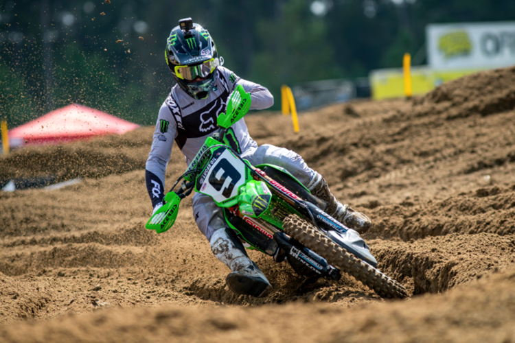 Monster Energy® Kawasaki Rider Eli Tomac on the Podium in Florida photo