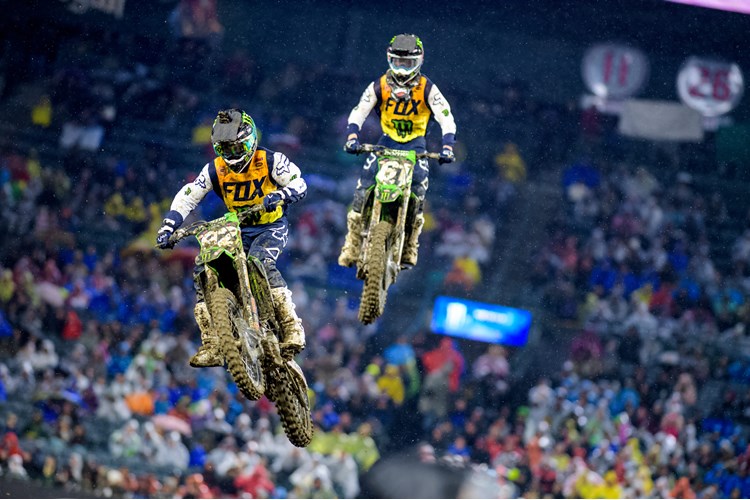 Monster Energy® Kawasaki Rider Eli Tomac Finishes On the Podium at Season Opener photo
