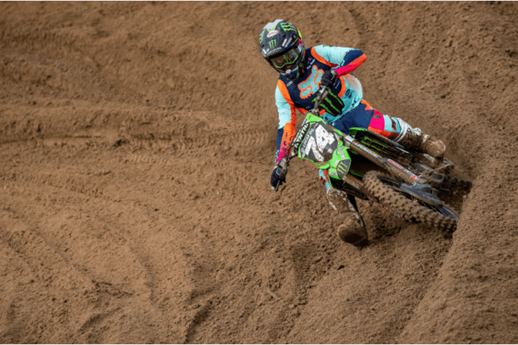 Monster Energy® Kawasaki Rider Eli Tomac on the Podium in Florida photo