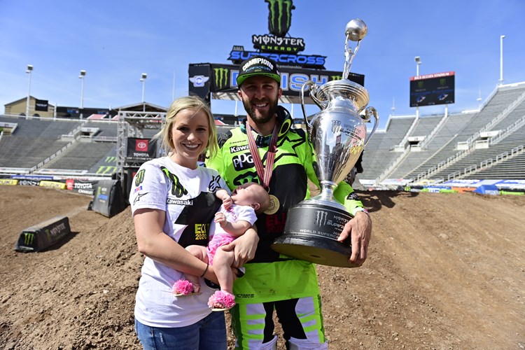 Monster Energy® Kawasaki Rider Eli Tomac Takes 450SX Championship in Monster Energy Supercross Finale photo
