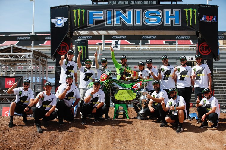 Monster Energy® Kawasaki Rider Eli Tomac Takes 450SX Championship in Monster Energy Supercross Finale photo