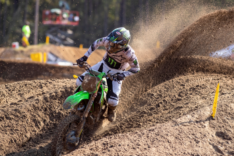 Monster Energy® Kawasaki Rider Eli Tomac on the Podium in Florida photo