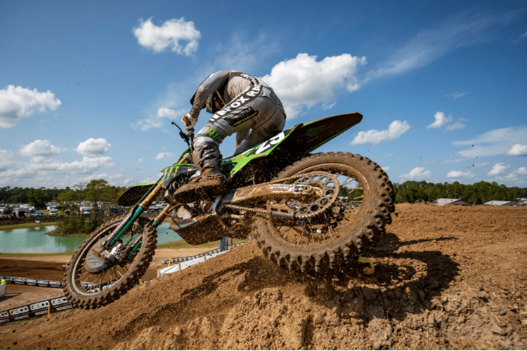 Monster Energy® Kawasaki Rider Eli Tomac on the Podium in Florida photo