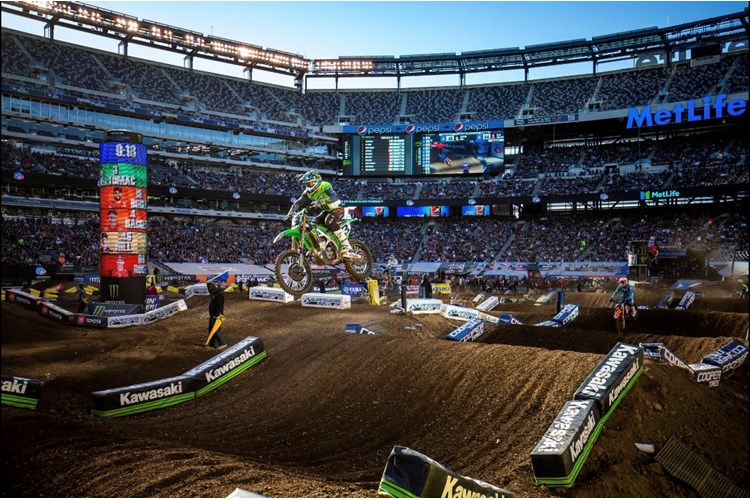 Monster Energy® Kawasaki Rider Eli Tomac Earns Ninth Podium Finish of the Season in East Rutherford photo