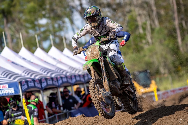 Monster Energy® Kawasaki Rider Eli Tomac on the Podium in Florida photo