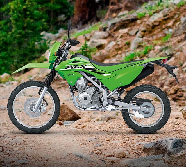 Image of 2025 KLX150 S in action