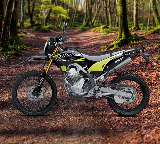 Image of 2024 KLX230 SE in action