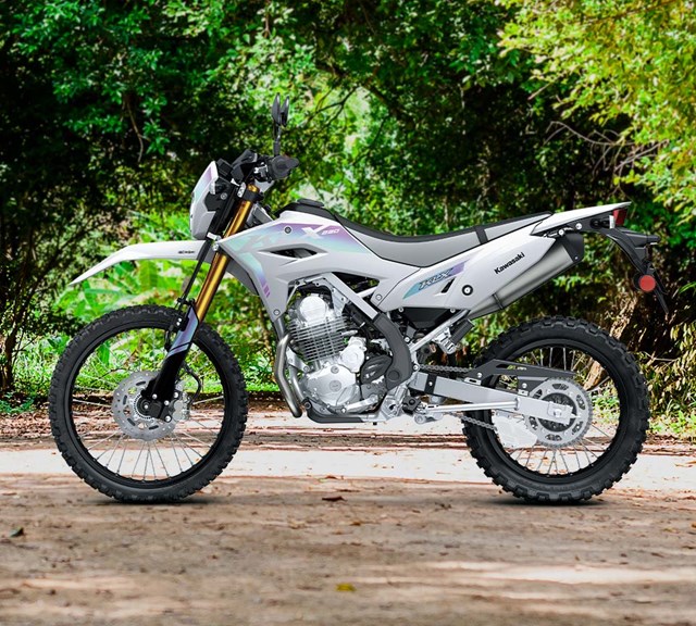 Image of 2026 KLX230 SE in action